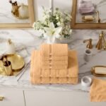 8 Piece Ultra Soft Cotton Towel Bale Set - Peach