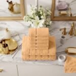 8 Piece Ultra Soft Cotton Towel Bale Set - Peach
