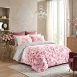 Reversible Flowers Duvet Cover Set - Pink