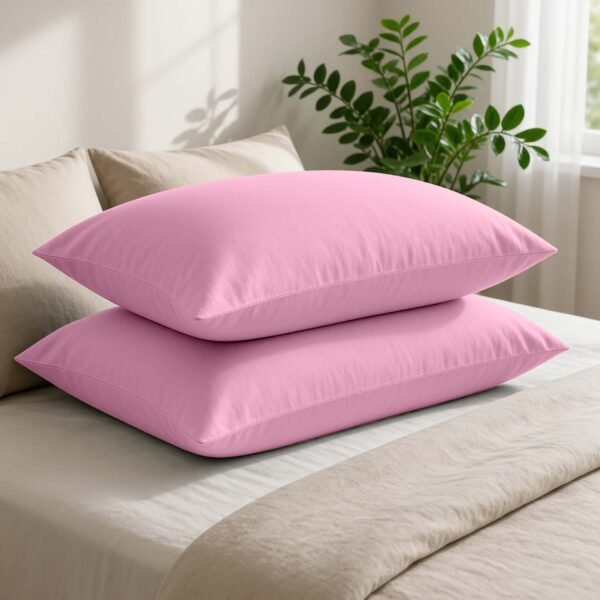Super Soft Cozy Plain Pillowcase Set - Pink