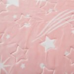 Star Print Baby Fleece Blanket - Pink - Image 6