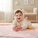 Star Print Baby Fleece Blanket - Pink - Image 2