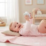 Star Print Baby Fleece Blanket - Pink - Image 3