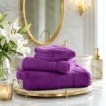 Ultra Soft Plush Absorbent Towel Set - Purple