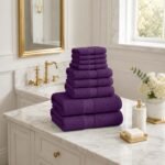 10 Piece Super Absorbent Towel Bale Set - Purple