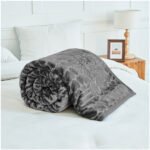 Blossom Heart Heavy Blanket 4kg - Charcoal - Image 8