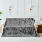 Blossom Heart Heavy Blanket 4kg - Charcoal - Image 3