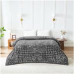Blossom Heart Heavy Blanket 4kg - Charcoal