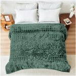 Blossom Heart Heavy Blanket 4kg - Green - Image 2