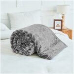 Blossom Heart Heavy Blanket 4kg - Grey - Image 7