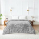Blossom Heart Heavy Blanket 4kg - Grey