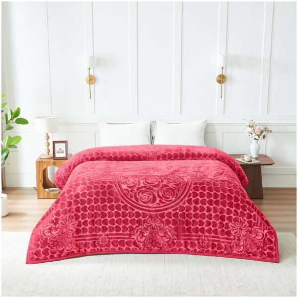 Blossom Heart Heavy Blanket 4kg - Red