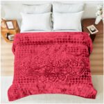Blossom Heart Heavy Blanket 4kg - Red - Image 4