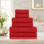 Super Soft Hotel Style Towel Set - Red