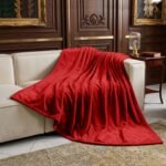 Mink Fur Throw - Red