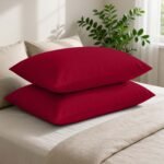 Super Soft Cozy Plain Pillowcase Set - Red