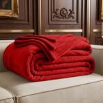 Mink Fur Throw - Red