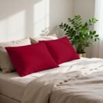 Super Soft Cozy Plain Pillowcase Set - Red