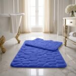 Luxury Pebbles Bathroom Mat 2 Piece - Royal Blue