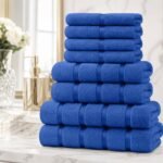 8 Piece Ultra Soft Cotton Towel Bale Set - Royal Blue