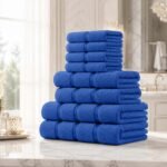 8 Piece Ultra Soft Cotton Towel Bale Set - Royal Blue
