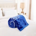 Luxury Greek Key Fleece Blanket - Royal Blue/White - Image 7