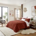 Hug & Snug Fluffy Duvet Cover Set - Rust