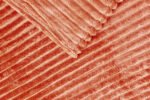 Luxury Ribbed Fleece Throw - Rust - Image 8