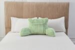 Cosy Heated Ribbed Cuddle Cushion with Armrest Support - Sage Green - Image 5