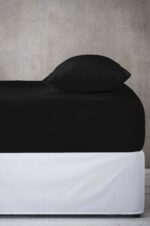 2 Pack Soft Plain Dyed Pillowcases - Black - Image 6