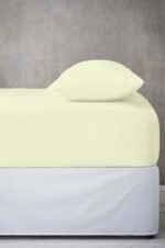 2 Pack Soft Plain Dyed Pillowcases - Cream