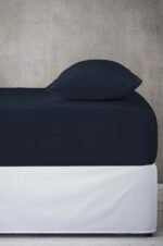 2 Pack Soft Plain Dyed Pillowcases - Navy