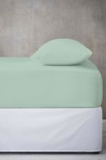 2 Pack Soft Plain Dyed Pillowcases - Sage Green