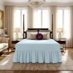 Luxury Valance Bed Sheet Collection - Sky Blue