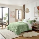 Hug & Snug Fluffy Duvet Cover Set - Sage Green