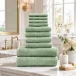 10 Piece Super Absorbent Towel Bale Set - Sage Green