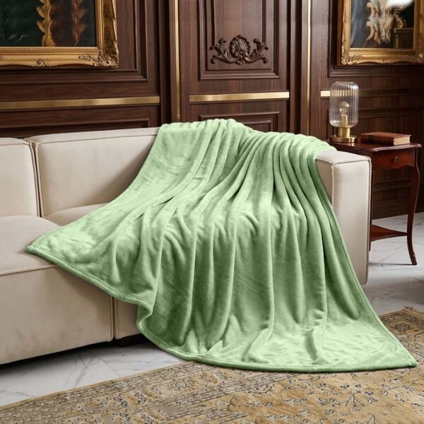 Luxury Plush Fur Throw - Sage Green