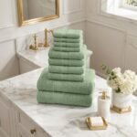 10 Piece Super Absorbent Towel Bale Set - Sage Green