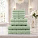 8 Piece Ultra Soft Cotton Towel Bale Set - Sage Green