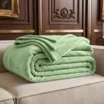 Mink Fur Throw - Sage Green