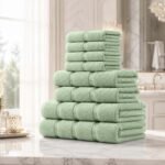 8 Piece Ultra Soft Cotton Towel Bale Set - Sage Green