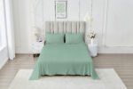 4 Piece Soft Plain Bed Sheet Set - Sage Green