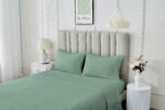 4 Piece Soft Plain Bed Sheet Set - Sage Green