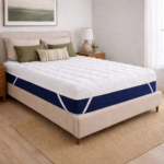 10cm Teddy Fleece Mattress Topper Comfort - White - Image 2