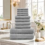 10 Piece Super Absorbent Towel Bale Set - Silver