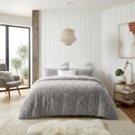 Hug & Snug Fluffy Duvet Cover Set - Silver