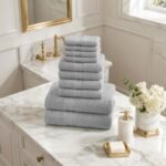 10 Piece Super Absorbent Towel Bale Set - Silver