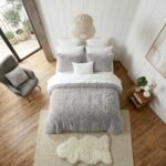 Hug & Snug Fluffy Duvet Cover Set - Silver