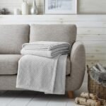 Popcorn Fleece Throw Blanket - Silver