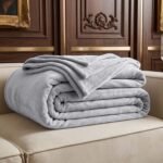 Luxury Plush Fur Throw - Silver